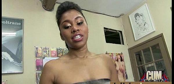  Ebony babe sucks too many white cocks 29